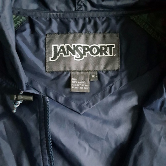 Jansport Vintage Mens Windbreaker Jacket XL Blue - Picture 2 of 7